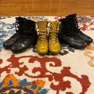 Under Armour Football cleats ( Lot of 3 pairs )